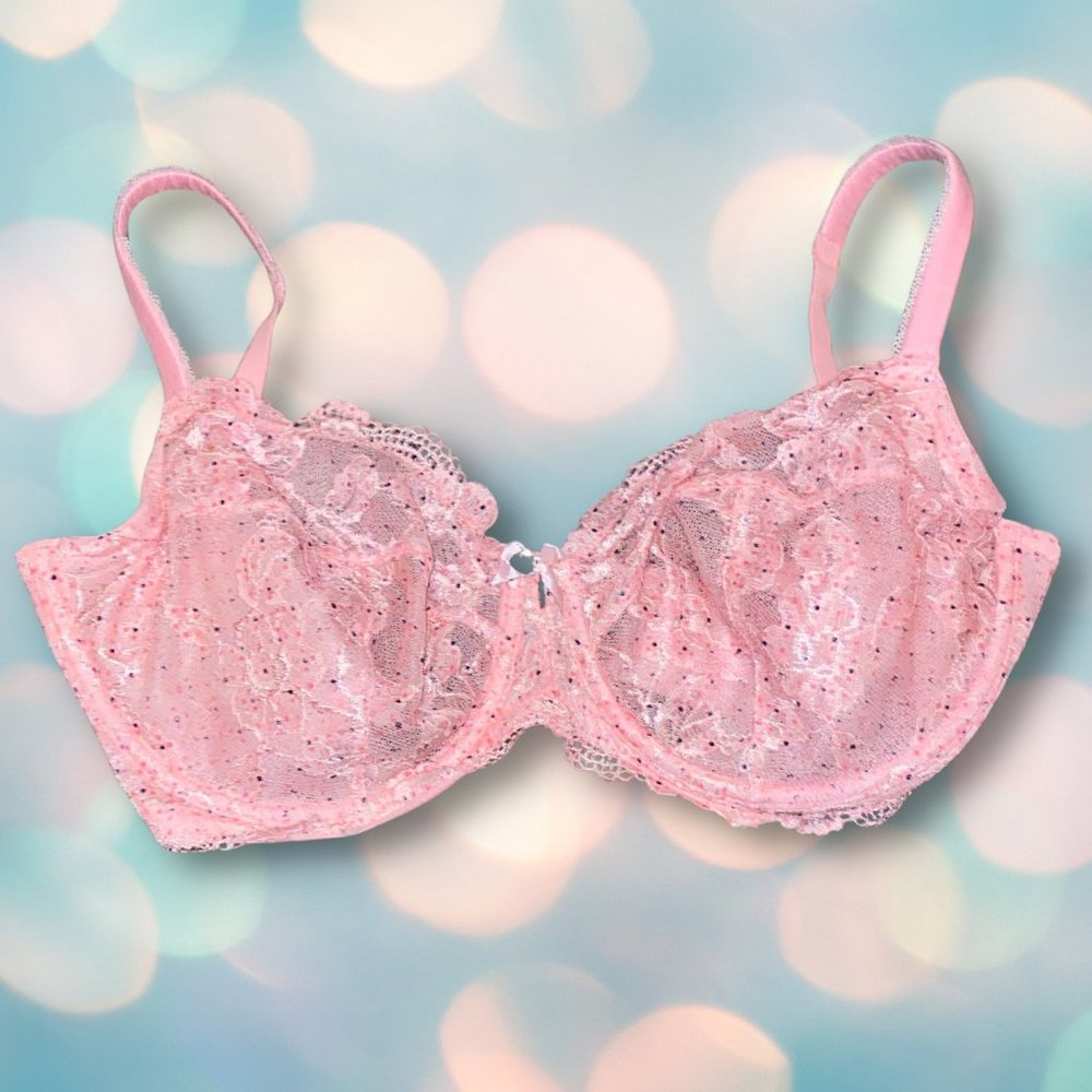 Victoria's Secret Lace Unlined Demi Bra Size 38DD